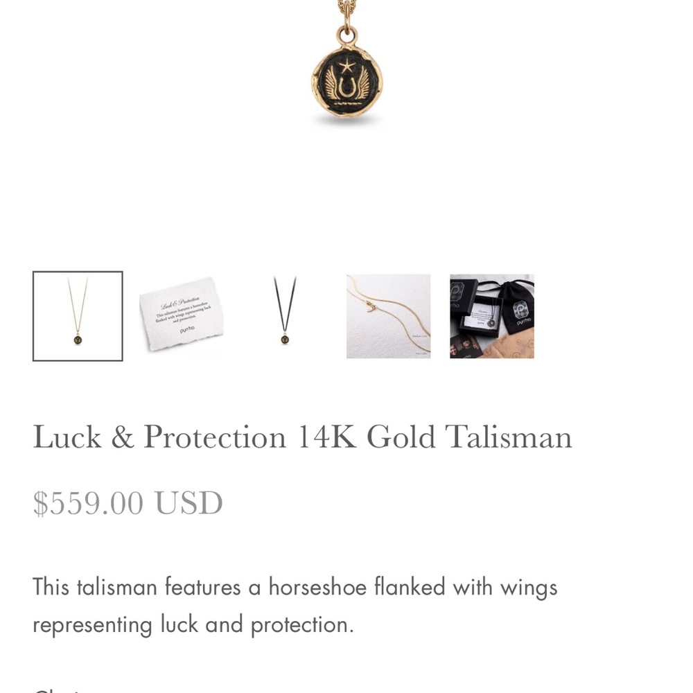 Pyrrha 14k gold talisman